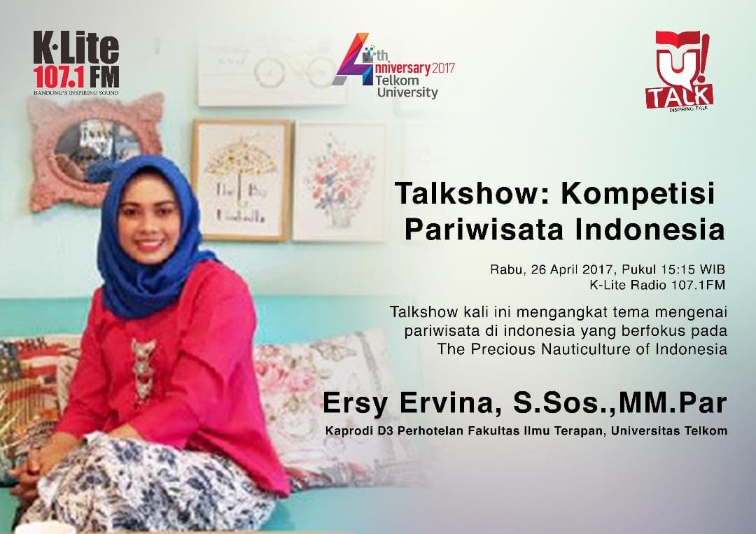 Kaprodi D3 Perhotelan menjadi narasumber Talkshow di radio K-Lite 107,1 FM