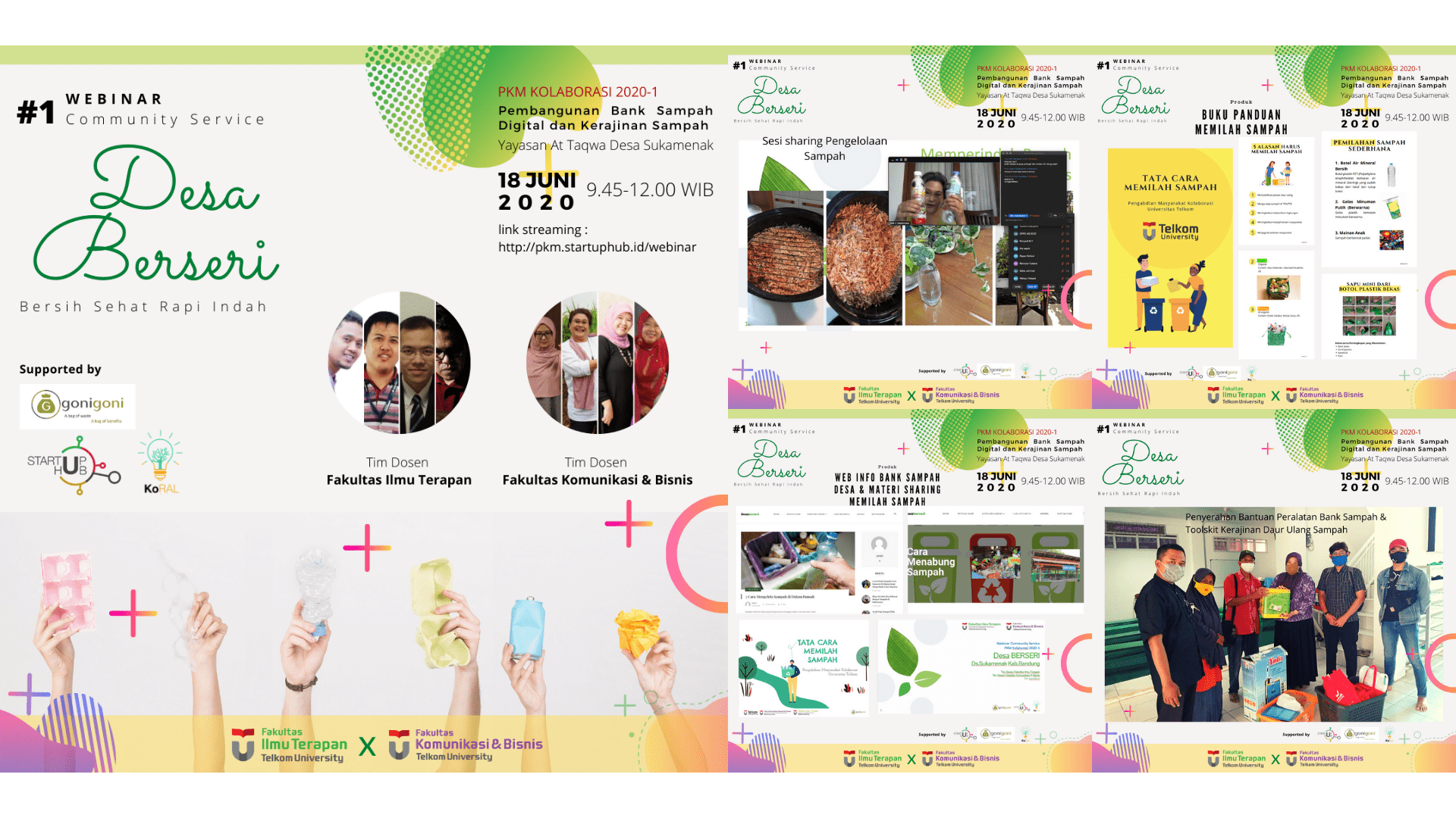 Seri #1 Layanan Komunitas Webinar – Desa BERSERI – Pembangunan Bank Sampah Digital dan Kerajinan Sampah