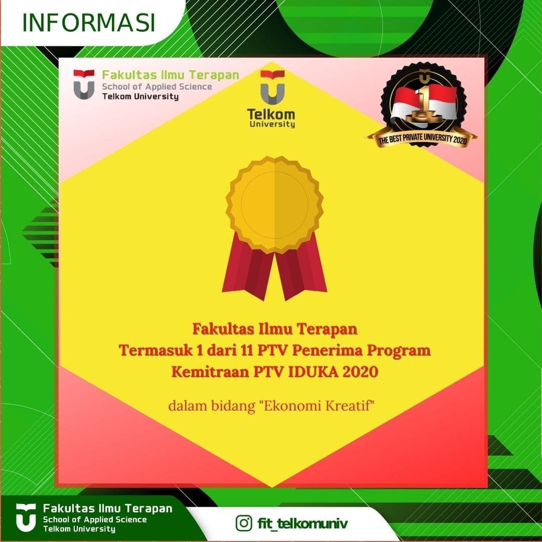 Fakultas Ilmu Terapan Termasuk 1 dari 11 PTV Penerima Program Kemitraan PTV IDUKA 2020