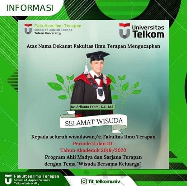 Selamat Wisuda kepada Wisudawan/wati dari Fakultas Ilmu Terapan