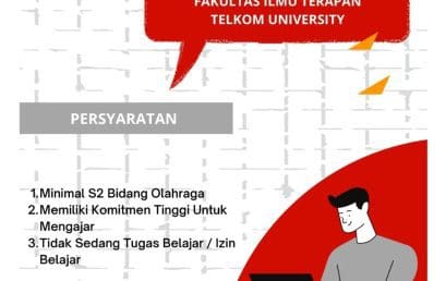 Rekrutasi Dosen Luar Biasa Mata Kuliah Olahraga Fakultas Ilmu Terapan Telkom University
