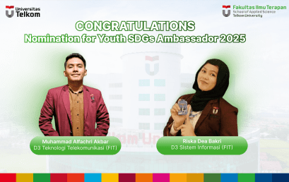 Dua Mahasiswa Fakultas Ilmu Terapan Telkom University Raih Prestasi di Program Youth SDGs Ambassador 2025